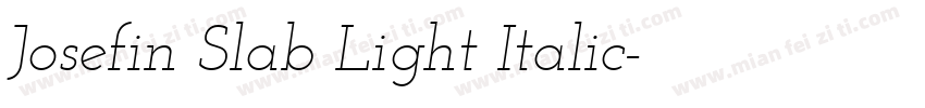 Josefin Slab Light Italic字体转换